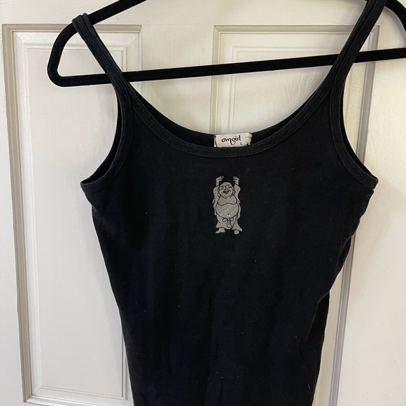 Black Tank Top with Graphic - Picture 1 of 3
